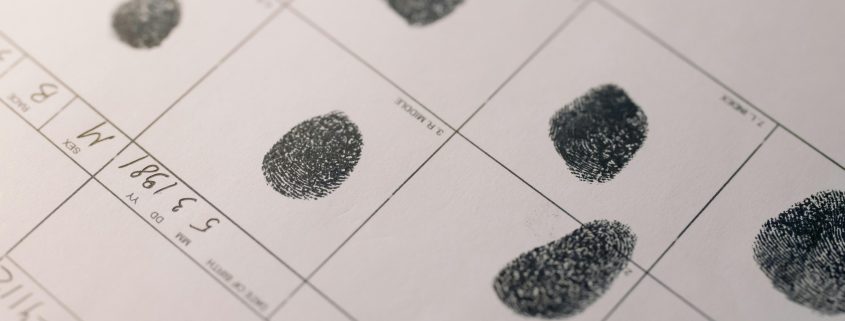 A sheet of fingerprints - Visit KinseyInvestigations.com.